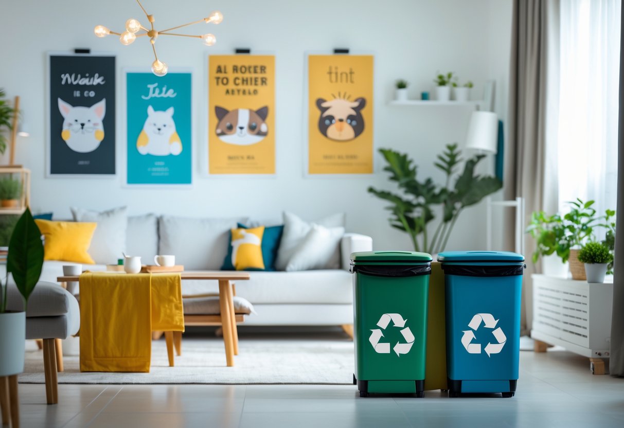 Kreative måder at organisere dit hjem på med personlige plakater og en effektiv løsning til affaldshåndtering
